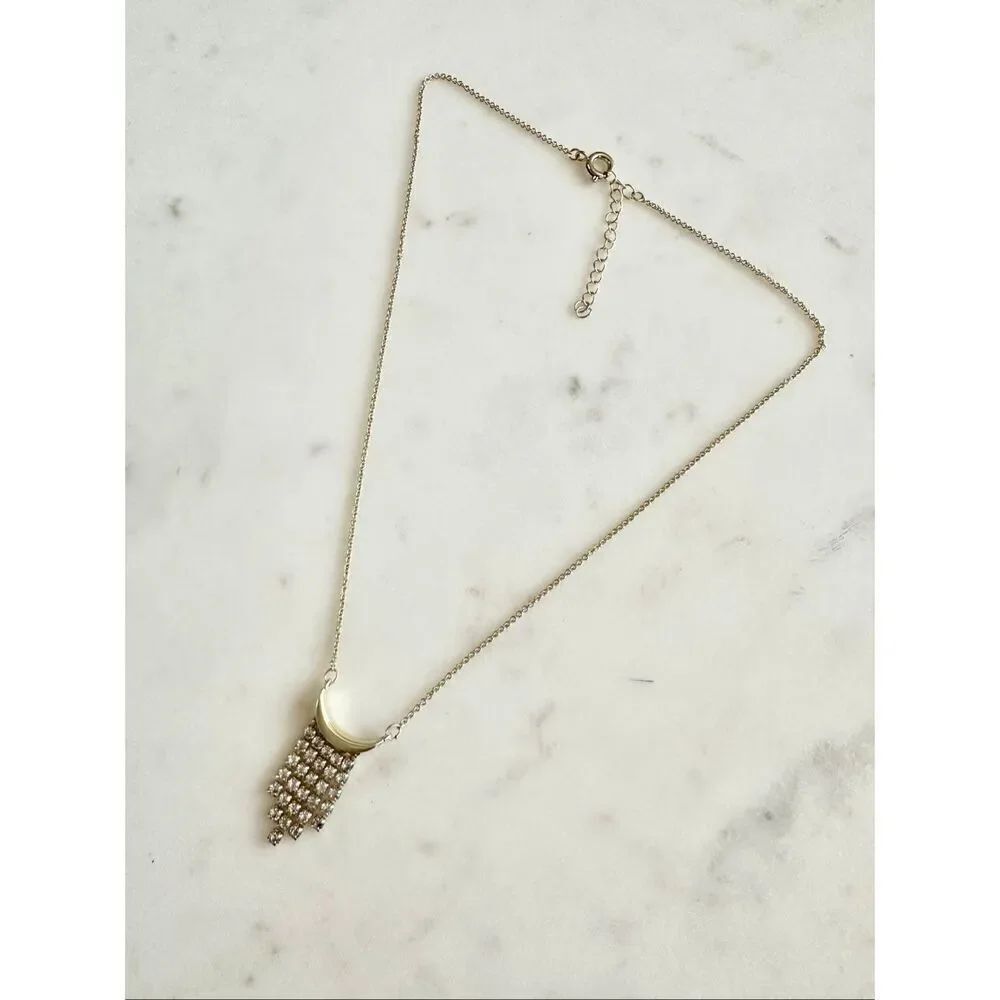 Nordstrom‘s cubic zirconia tassel necklace NWOT